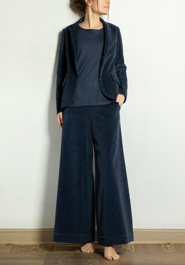 Rose & Lini BARBARA TANI COTTON “PANTS 457 V03” CORDUROY LAVAGNA