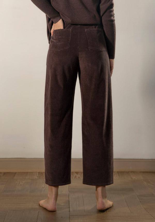 Rose & Lini BARBARA TANI “PANTS 462 V03” CORDUROY CHOCO BROWN