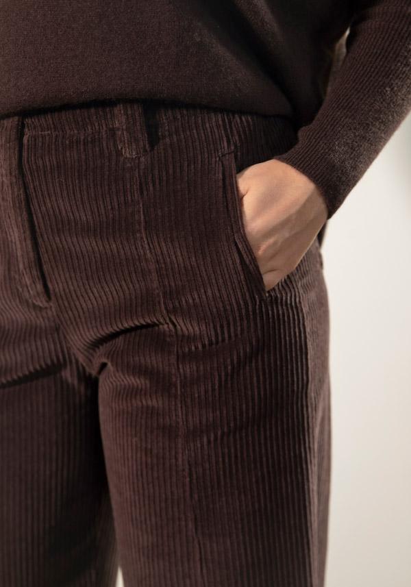 Rose & Lini BARBARA TANI “PANTS 462 V03” CORDUROY CHOCO BROWN