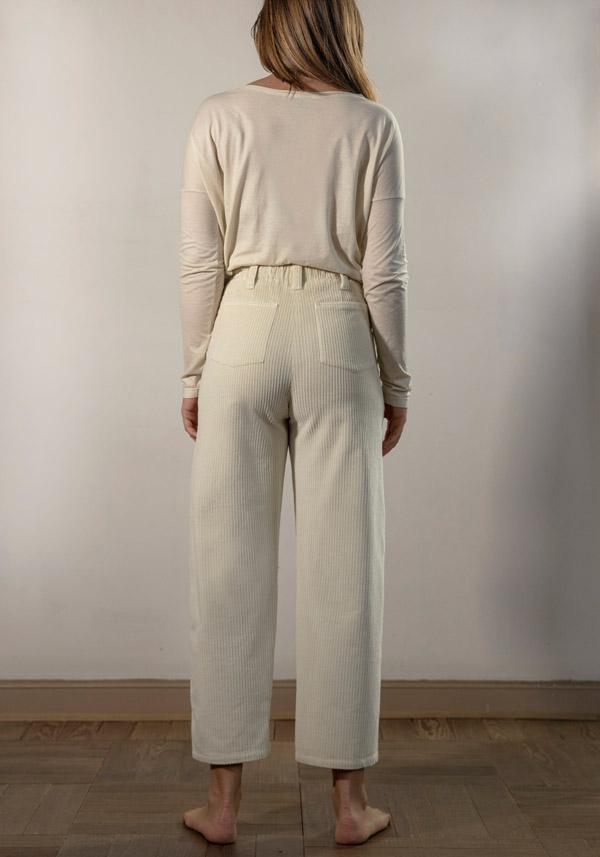 Rose & Lini BARBARA TANI “PANTS 462 V03” CORDUROY FARINA