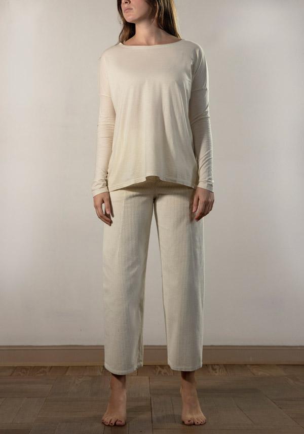Rose & Lini BARBARA TANI “PANTS 462 V03” CORDUROY FARINA