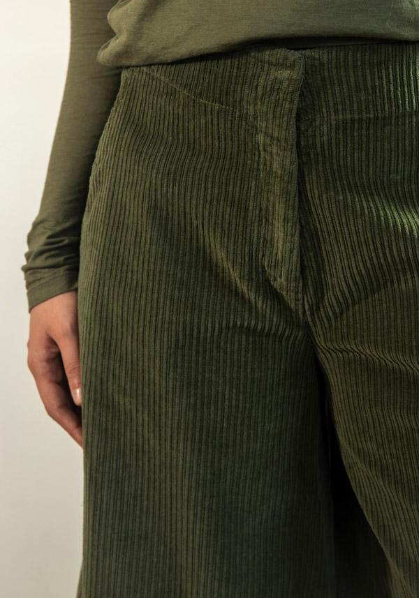 Rose & Lini BARBARA TANI “PANTS 465 V03” CORDUROY MILITARY