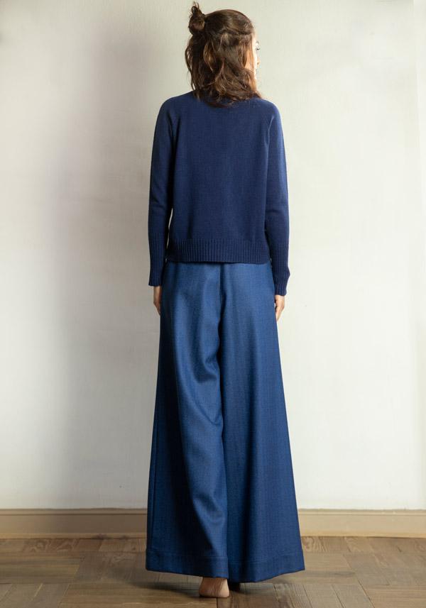 Rose & Lini BARBARA TANI WOOL & CASHMERE “PANTS 457 LANA” BLUETTE