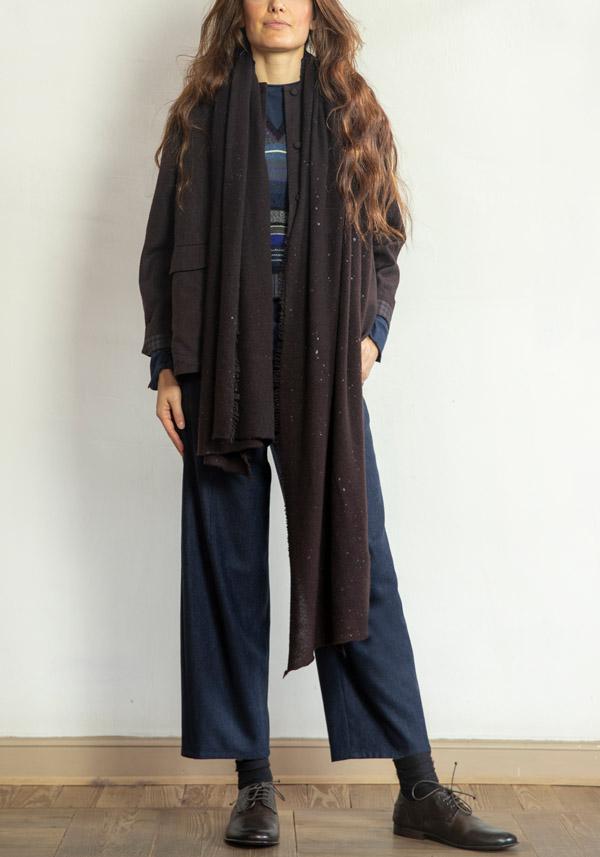 Rose & Lini BARBARA TANI WOOL “PANTS 462 LANA” BLUE FIAMMATO