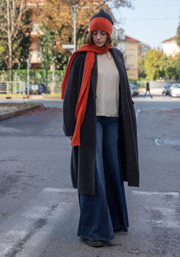 Rose & Lini BOBOUTIC CASHMERE & SILK COAT “4788” CHARCOAL