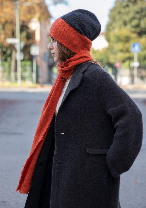 Rose & Lini BOBOUTIC CASHMERE & SILK COAT “4788” CHARCOAL