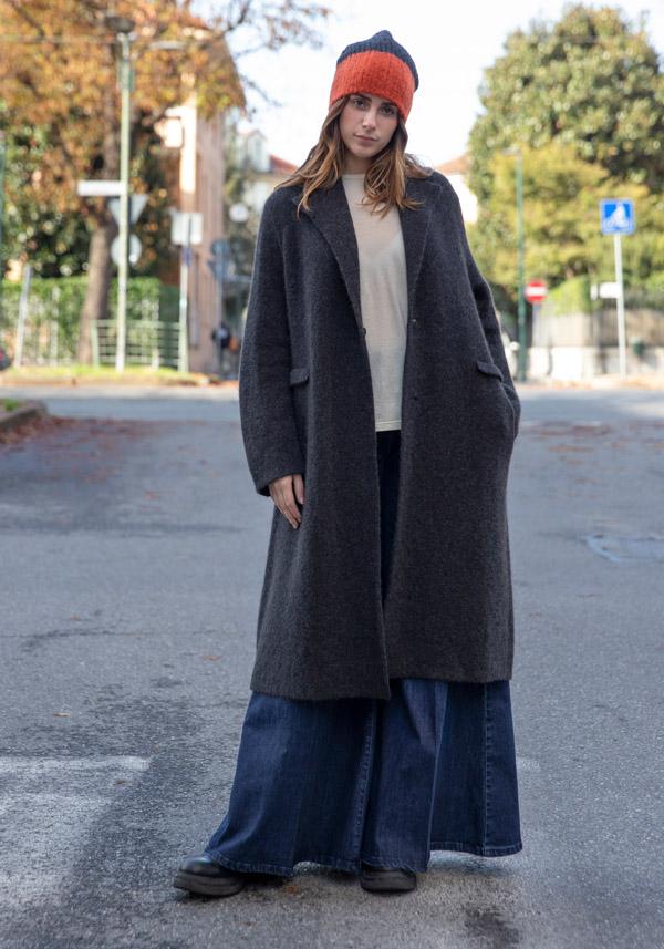 Rose & Lini BOBOUTIC CASHMERE & SILK COAT “4788” CHARCOAL