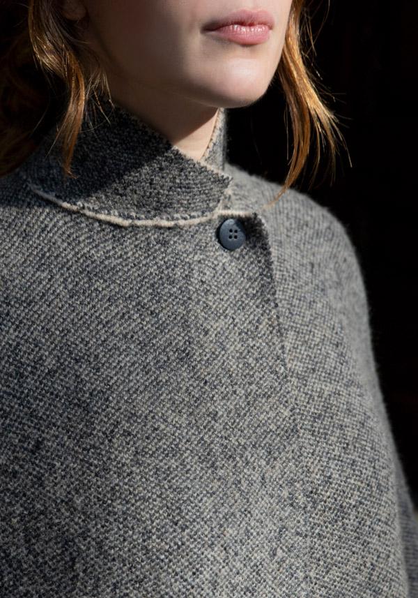 Rose & Lini BOBOUTIC WOOL & CASHMERE “4758” BLACK & CREAM COAT