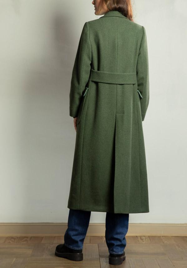 Rose & Lini CRISTINA BONFANTI YACK “LARES” MOSS GREEN COAT