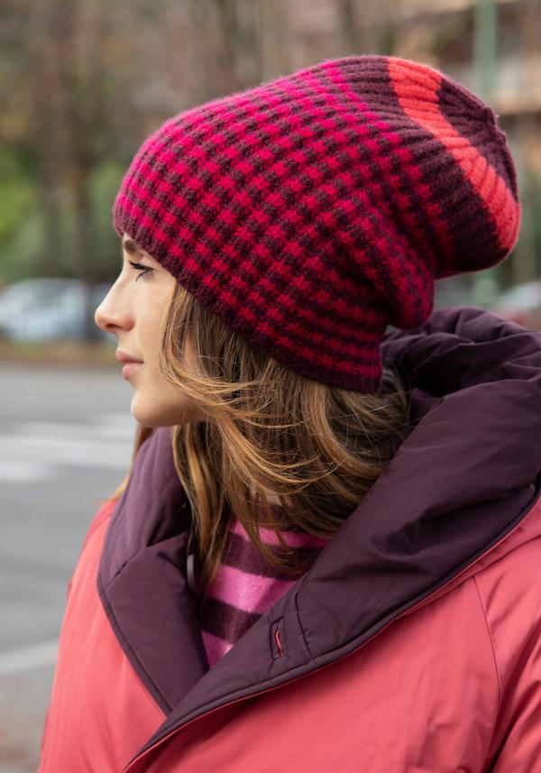 Rose & Lini DANIELAPI CASHMERE “ROYAL HAT MIX STRIPES” FUCSIA