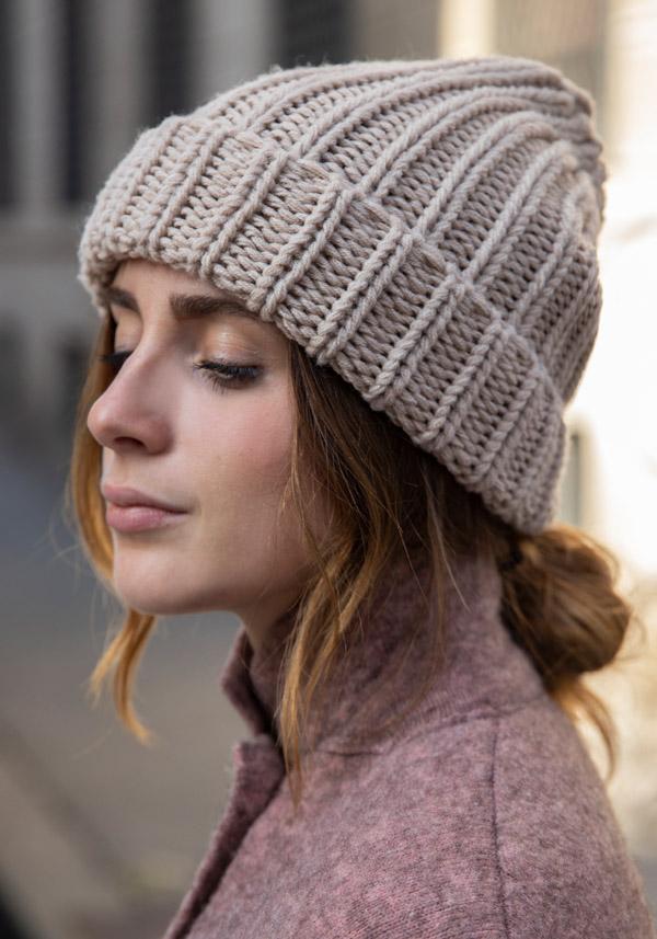 Rose & Lini DANIELAPI MERINO’S WOOL “PUNTO PANNOCCHIA” PORRIDGE BEANIE