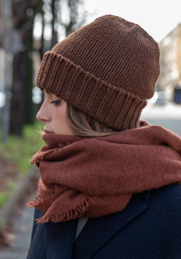 Rose & Lini DANIELAPI MERINO’S WOOL “RASATO” CACAO BEANIE