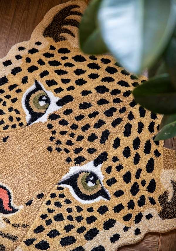 Rose & Lini DOING GOODS “HIMANI LEOPARD HEAD” LARGE RUG