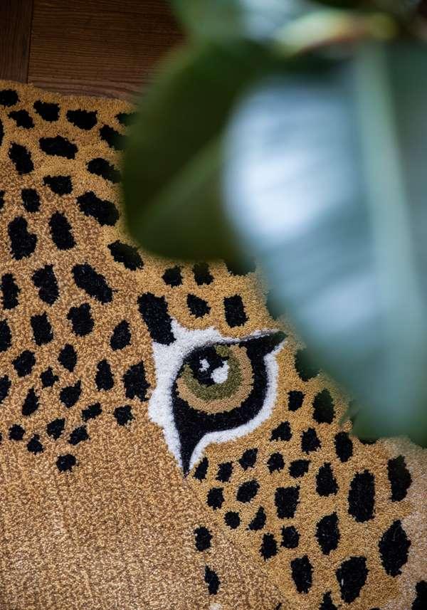 Rose & Lini DOING GOODS “HIMANI LEOPARD HEAD” LARGE RUG