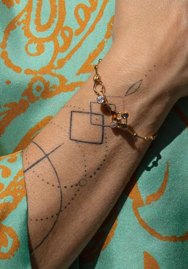 Rose & Lini DORETTE GOLD STUDDED “JARDINAGE BRACELET” #1