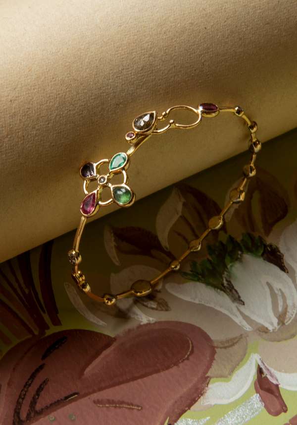 Rose & Lini DORETTE GOLD STUDDED “JARDINAGE BRACELET” #2