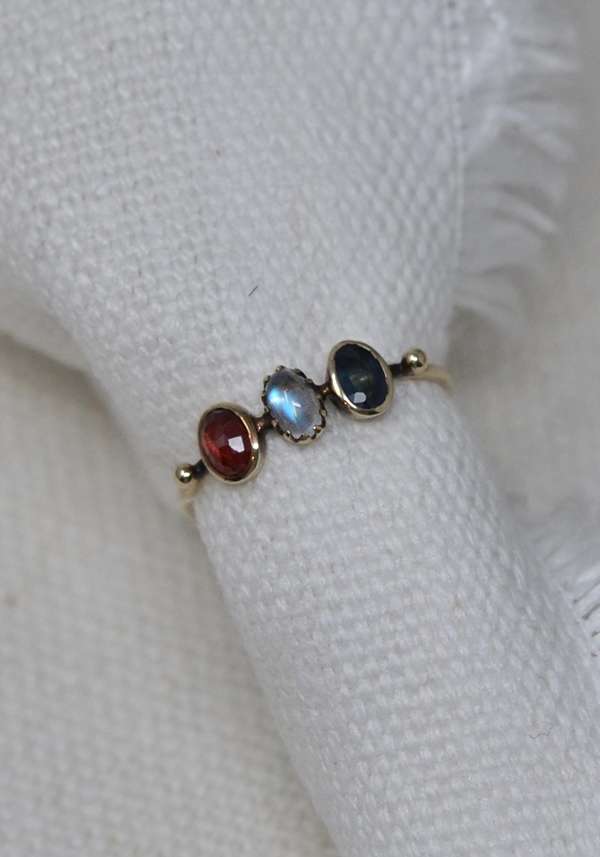 Rose & Lini DORETTE MULTICOLOR SIMPLE BAGUE GOLD RING