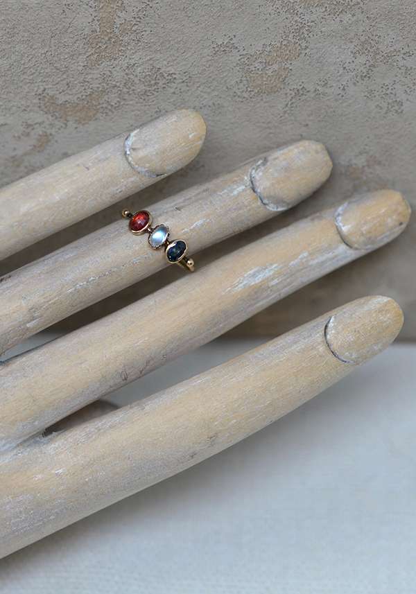 Rose & Lini DORETTE MULTICOLOR SIMPLE BAGUE GOLD RING