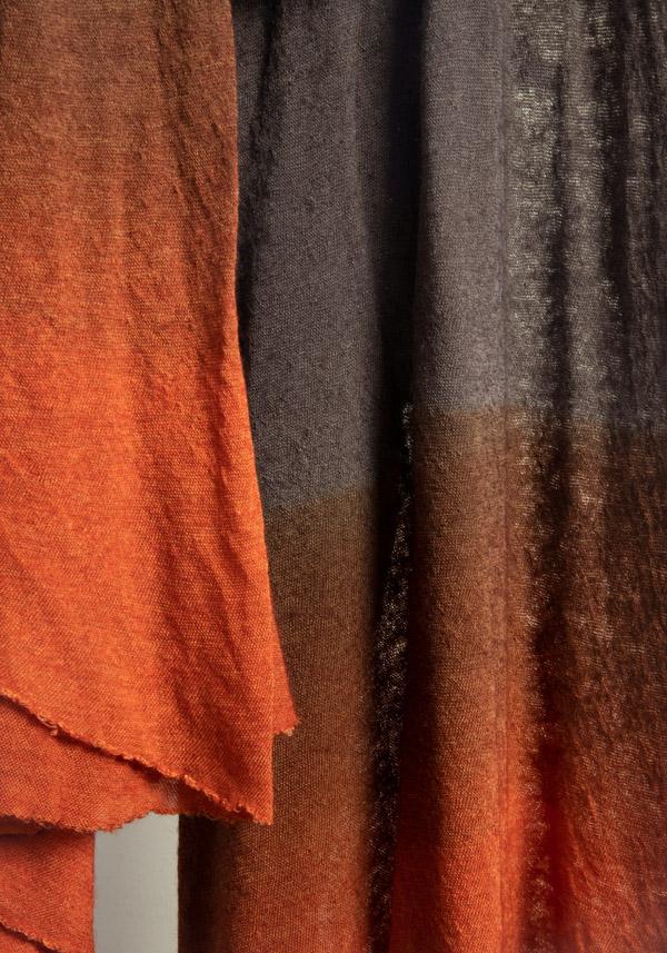 Rose & Lini FALIERO SARTI CASHMERE & SILK “BIANCA” ORANGE & BROWN SCARF