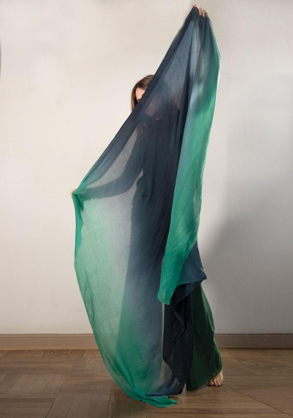 Rose & Lini FALIERO SARTI CASHMERE “VELINA” STOLE GREEN