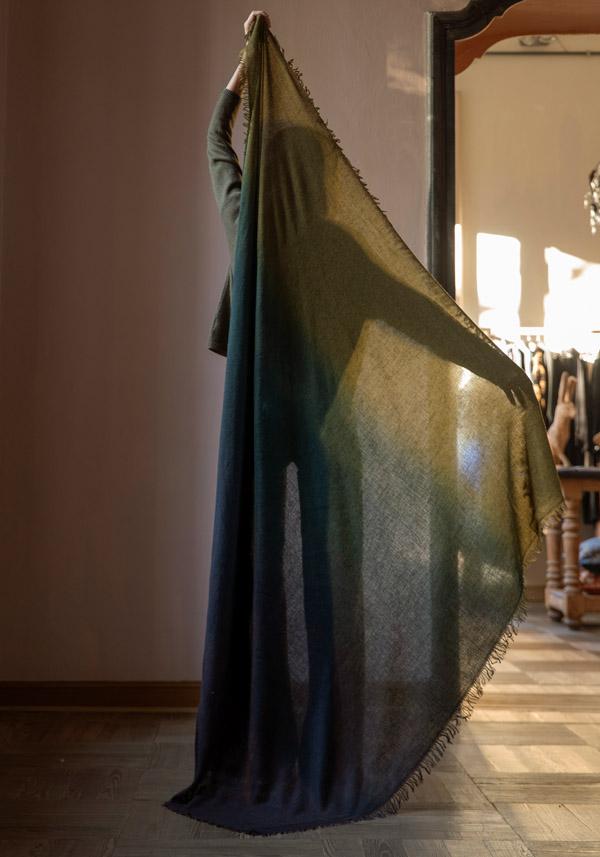 Rose & Lini FALIERO SARTI VIRGIN WOOL & SILK “CRISTINA” BOTTLE STOLE