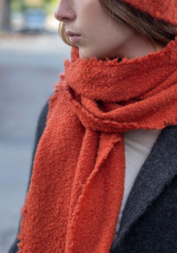 Rose & Lini FALIERO SARTI WOOL & CASHMERE “ALEXINA” ORANGE SCARF