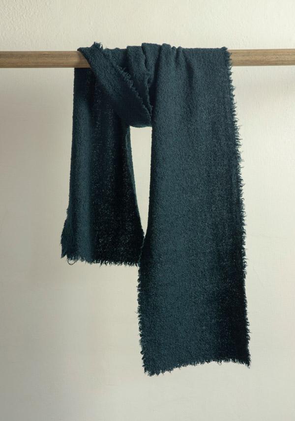 Rose & Lini FALIERO SARTI WOOL & CASHMERE “ALEXINA” PETROL SCARF