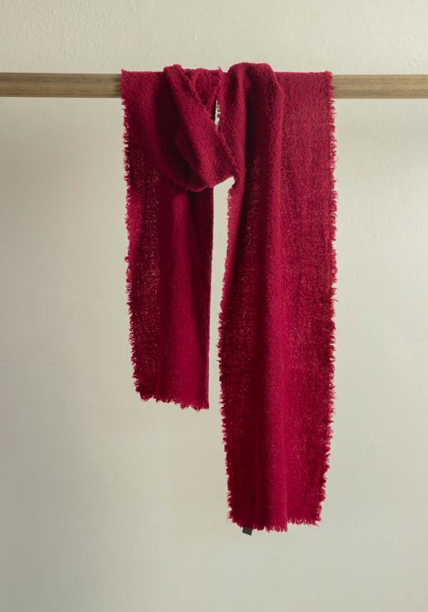 Rose & Lini FALIERO SARTI WOOL & CASHMERE “ALEXINA” ROSE RED SCARF
