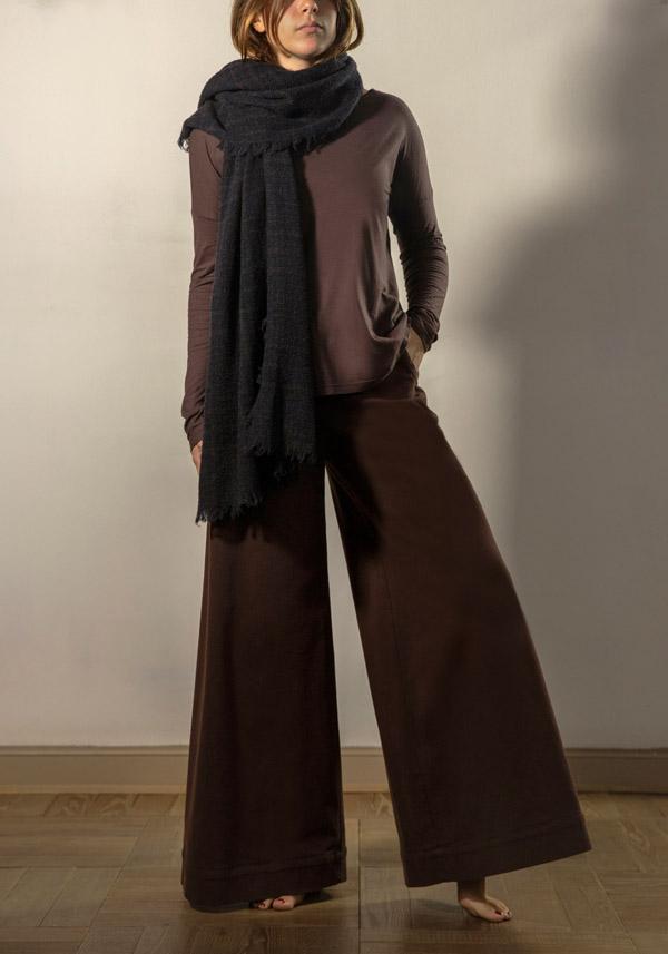 Rose & Lini FALIERO SARTI WOOL & CASHMERE “PERRISON” BLUE SCARF