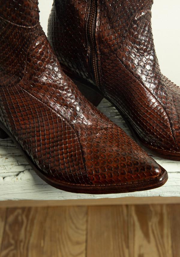 Rose & Lini FAUZIAN JEUNESSE “TEXANO 3886” CROCO GINGER TEXAS BOOT