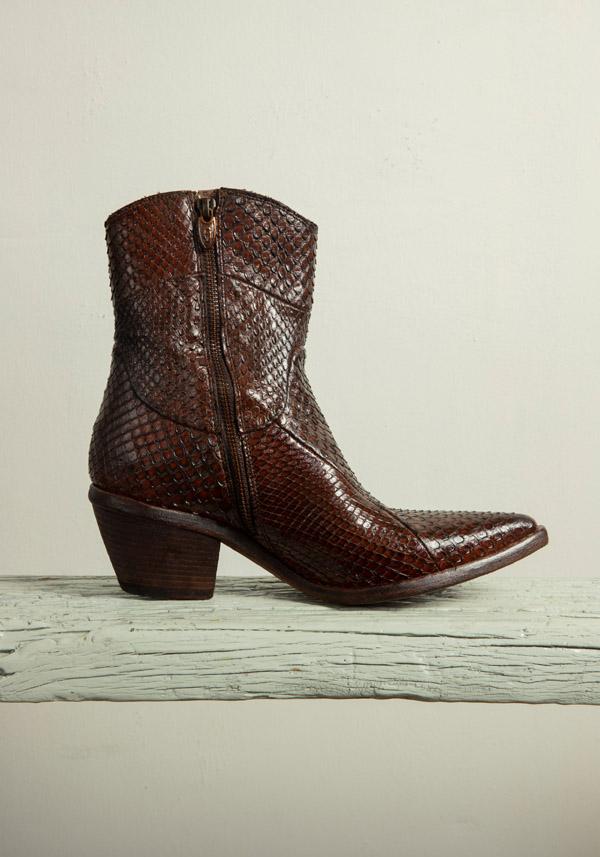 Rose & Lini FAUZIAN JEUNESSE “TEXANO 3886” CROCO GINGER TEXAS BOOT