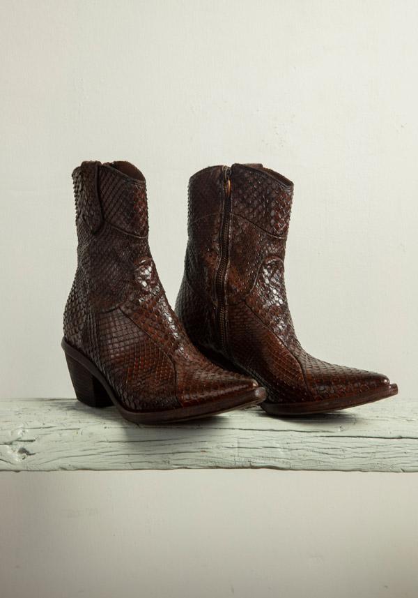 Rose & Lini FAUZIAN JEUNESSE “TEXANO 3886” CROCO GINGER TEXAS BOOT