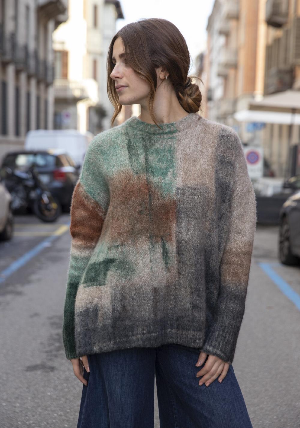 Rose & Lini FISSORE CASHMERE “MARIANNE 26” MULTICOLOR PULLOVER