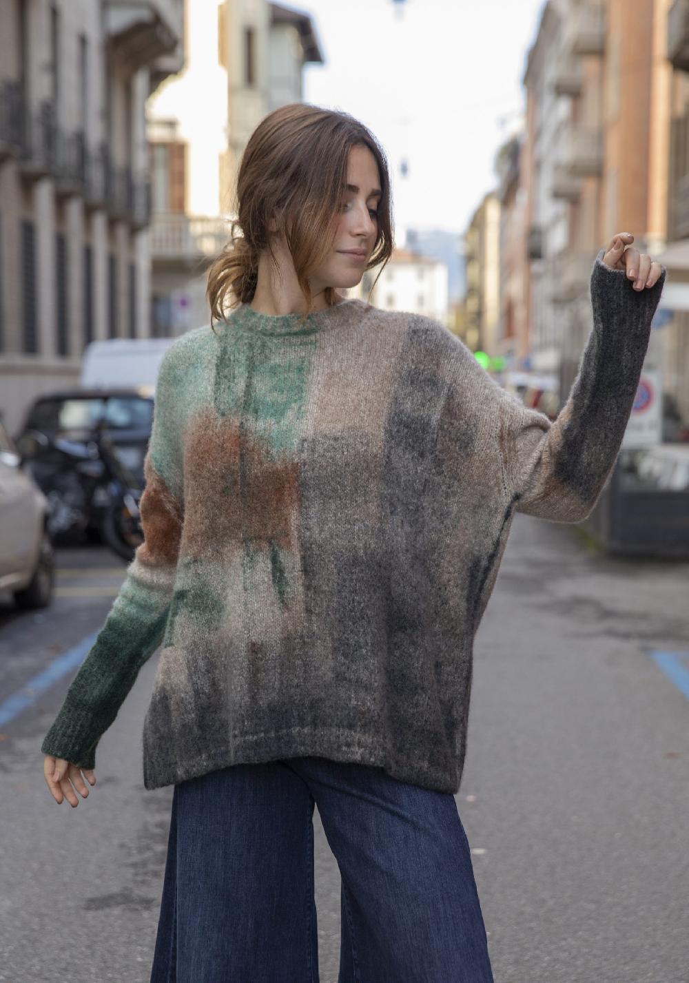 Rose & Lini FISSORE CASHMERE “MARIANNE 26” MULTICOLOR PULLOVER