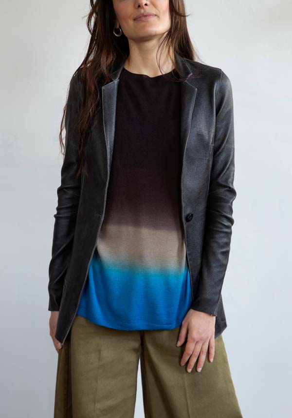 Rose & Lini GIORGIO BRATO LEATHER “BLAZER” VINTAGE BLACK