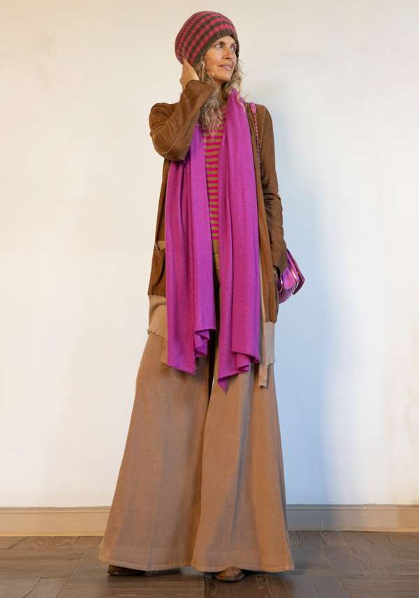 Rose & Lini GIORGIO BRATO RUM SUEDE LEATHER “CARDIGAN OVER”