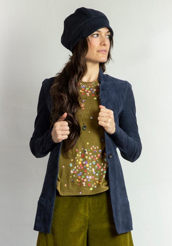 Rose & Lini GIORGIO BRATO SUEDE LEATHER “BLAZER” NIGHT BLUE