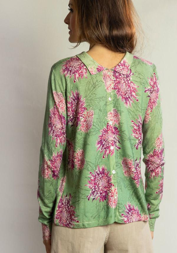 Rose & Lini IN BED WITH YOU WOOL FLORAL SWEATER “22” SAGE