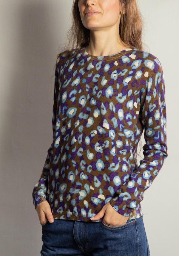 Rose & Lini IN BED WITH YOU WOOL “GIROCOLLO 08” COGNAC SWEATER