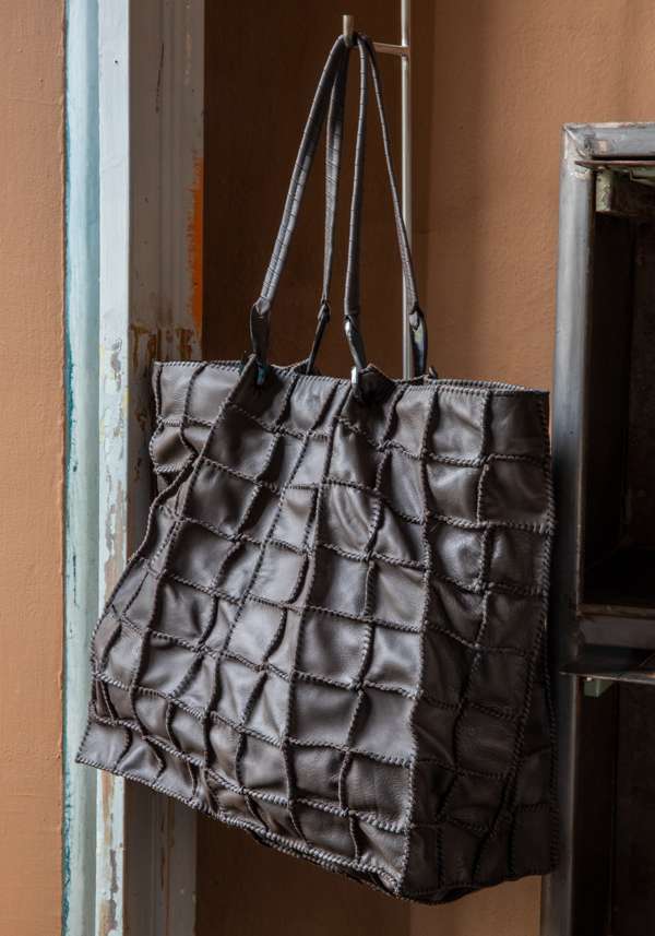 Rose & Lini JAMIN PUECH “HONU GM” DARK BROWN LEATHER BAG