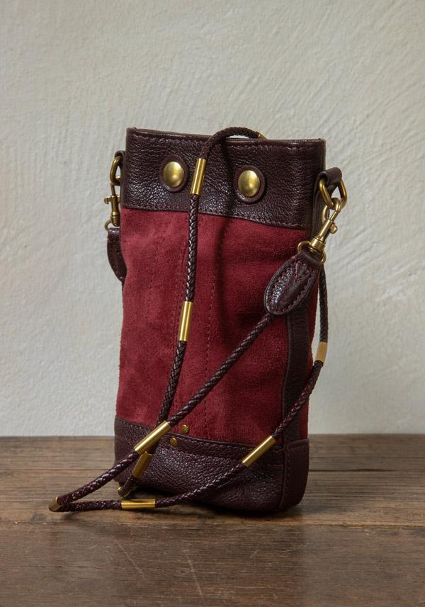 Rose & Lini JÉRÔME DREYFUSS “BEN MINI” BURGUNDY LEATHER BAG