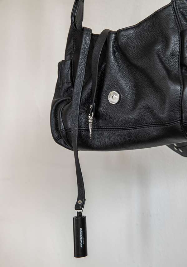 Rose & Lini JÉRÔME DREYFUSS “HELMUT S” BLACK LEATHER BAG