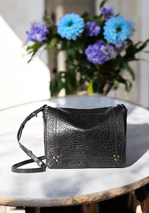 Rose & Lini JÉRÔME DREYFUSS “IGOR” BUBBLE BLACK LEATHER BAG