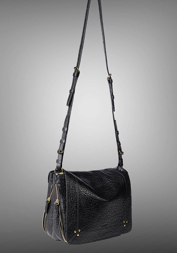 Rose & Lini JÉRÔME DREYFUSS “IGOR” BUBBLE BLACK LEATHER BAG