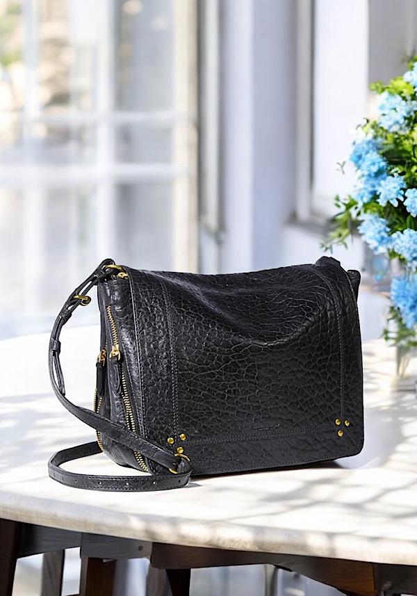 Rose & Lini JÉRÔME DREYFUSS “IGOR” BUBBLE BLACK LEATHER BAG