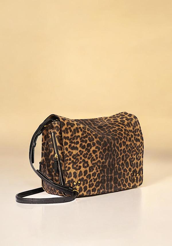 Rose & Lini JÉRÔME DREYFUSS “IGOR” LEOPARD SUEDE LEATHER BAG