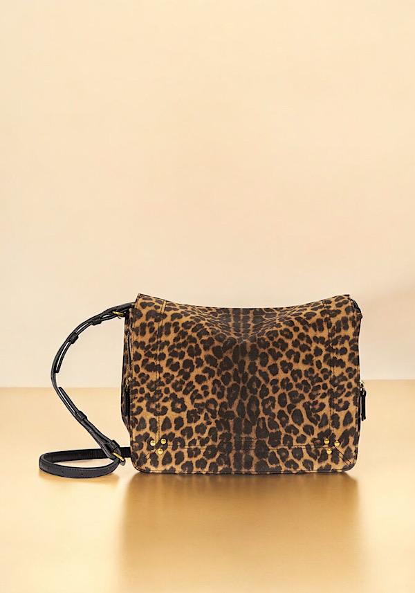 Rose & Lini JÉRÔME DREYFUSS “IGOR” LEOPARD SUEDE LEATHER BAG