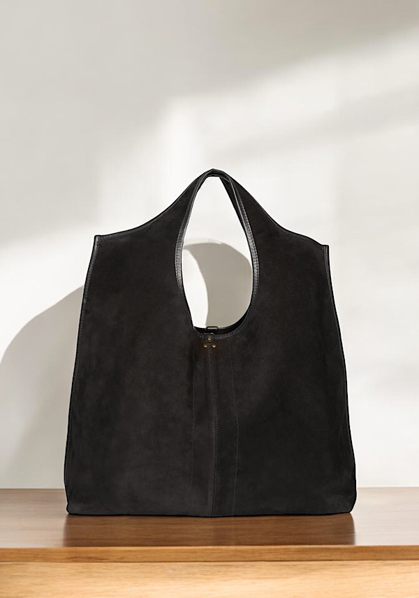 Rose & Lini JÉRÔME DREYFUSS “PACO” BLACK SUEDE LEATHER BAG