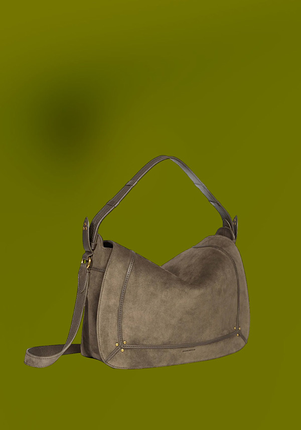 Rose & Lini JÉRÔME DREYFUSS “PEPITO L” SAVANE SUEDE LEATHER BAG