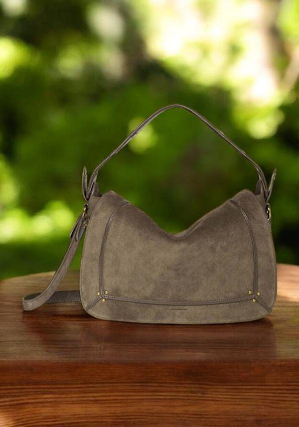Rose & Lini JÉRÔME DREYFUSS “PEPITO L” SAVANE SUEDE LEATHER BAG